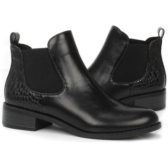 DUNION Women's Blanche Comfortable Zipper/Dual-side Stretch Casual Chunky Heel - Picture 5 of 8